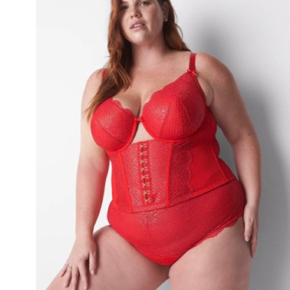 Red lace corset
